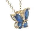 thumbnail image 2 of 14Kt Yellow Gold Plated Blue Sapphire Butterfly Pendant, 2 of 3