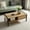 Brown, variant on 40.16" Rattan Coffee table, sliding door for storage, metal legs