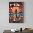 thumbnail image 6 of Istanbul Retro Travel Poster Vintage Turkish City Tourism with Galata Tower & Bazaars Print Poster, 6 of 8