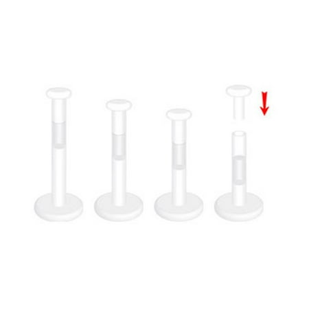 Horn Ring Retainer - Flexible Bioplast Labret Retainer With Removable 3Mm Push-In Top, 16 Ga,5/16