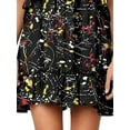 thumbnail image 4 of DYMADE Women Plus Size Short Sleeve Deep V Printed Ruffle Sexy Dress, 4 of 4
