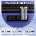 thumbnail image 5 of Luggage Sets 3 Piece Carry on Luggage with Spinner Wheels Hardshell Durable Suitcase with TSA Lock 20 24 28 inch NavyBlue, 5 of 8