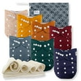 thumbnail image 1 of Set de 7 pañales de tela con insertos y bolsa impermeable Nora's Nursery, 1 of 8