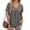 Dark Gray, variant on Dolkfu V Neck Summer Tops for Women Black Smocked Short Sleeve T-Shirts Raglan Pullover Plus Size Womens Shirt L