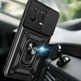 thumbnail image 5 of Case for Xiaomi 13 Pro (Not 13) with Slide Camera Cover, Military Grade Drop Protective Phone Cover Case with Ring Kickstand for Xiaomi 13 Pro SJ Black, 5 of 9
