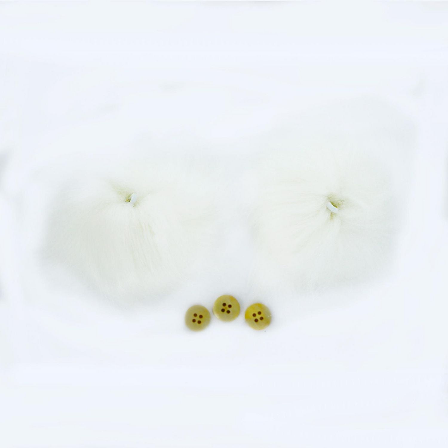 Love Knitting Pom Pom 4" White - 2pcs, 2pcs