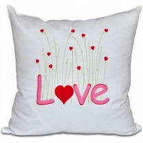 Simply Daisy 16" x 16" Valentine Print Pillow, Red