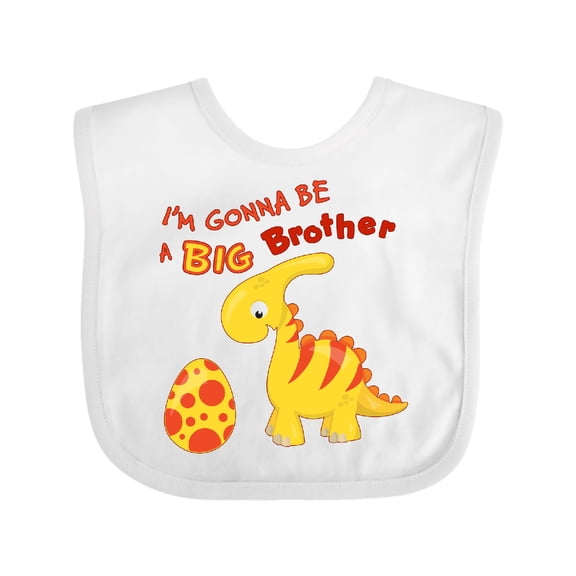 Inktastic I'm Gonna Be A Big Brother-dino Boys Baby Bib