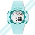 thumbnail image 3 of EeaseMX Reloj digital ecológico para niños, reloj de pulsera noctilucente, reloj de pulsera para estudiantes, reloj de pulsera para niños y niñas (azul claro, concha, círculo verde)., 3 of 7