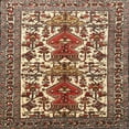 thumbnail image 1 of Ahgly Company Indoor Square Traditional Saffron Red Persian Area Rugs, 9' Square, 1 of 6