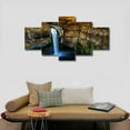 thumbnail image 3 of TISHIRON 5PCS Framed Canvas Wall Art Set,60"x32" Canyon and Waterfall Canvas Art Decor, 3 of 7