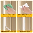 thumbnail image 6 of Uxcell 20 ft Silicone Weather Stripping Door Seal Strip, , 0.35" x 0.24", White, 6 of 7