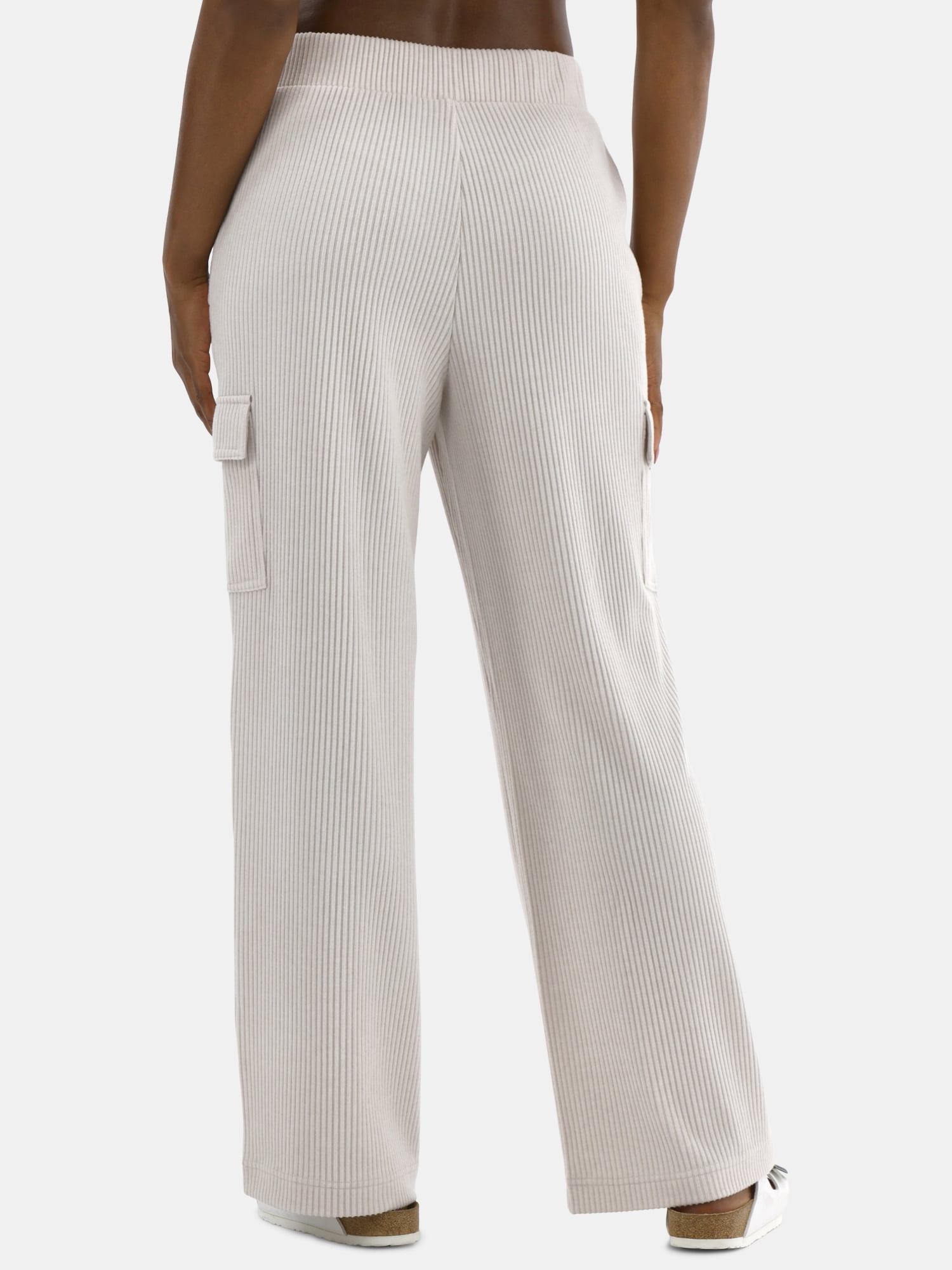 Avia Women’s and Women's Plus Corded Ribbed Seamed Wide-Leg Pants, Sizes XS-4X