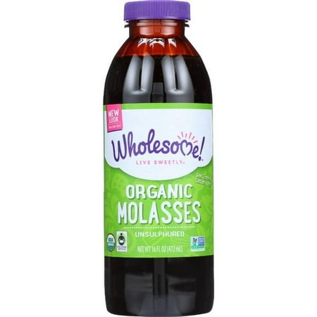 Wholesome Sweeteners Molasses - Organic - Blackstrap - Unsulphured - 16 Oz - pack of (Best Organic Blackstrap Molasses)