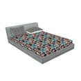 thumbnail image 2 of Ambesonne Tropical Fitted Sheet & Pillow Sham Set, Ornamental Jungle Elements, Full, Multicolor, 2 of 2