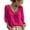 15#Hot Pink, variant on Boho Tops for Women Fall 3/4 Sleeve Lace Up Peasant Blouse Womens Boho Tops Lightweight Dressy Casual Loose Fit Tunic Ruffle Blouse L