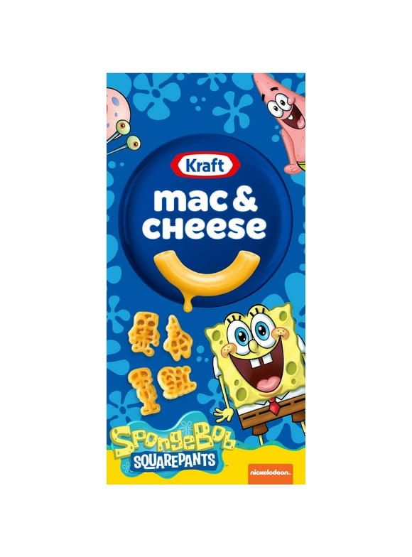 Kraft Mac & Cheese Macaroni and Cheese Dinner SpongeBob SquarePants, 5.5 oz Box