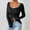 Black#1, variant on Tops for Women Trendy Viikei Womens Tops Long Sleeve,Tops for Women under $10 Fall,Women Ladies Solid Color Long Sleeve Short Shirt Blouse Tops Blue L