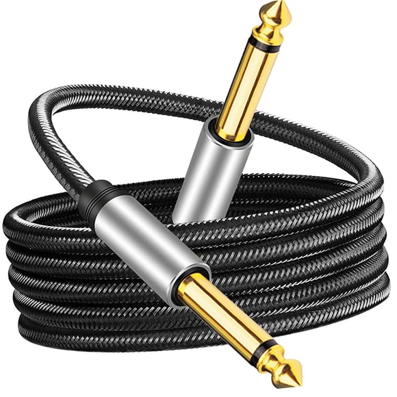 tamizeot Classy 35mm Instrument Cable Features Durable Outer Layer For Rock Solid Connections In Music Performance Patch Cords Black 1.8M