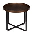 thumbnail image 2 of Kate and Laurel Zabel Table d'Appoint Ronde Moderne en Métal avec Base Croisée, Bronze et Noir, 2 of 2