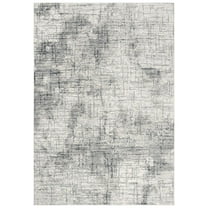 Alora Decor Glamour 5'3"x7'6" Cream/Gray/Rust/Blue Power-Loomed Area Rug