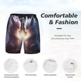 thumbnail image 3 of Balery Fox Couple Mens Swim Trunks Swim Shorts for Men Quick Dry Inseam Beach Shorts with Compression Liner Pocket-Small, 3 of 9