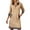 C-Brown474, variant on Women Dresses Casual Long Sleeve Quarter Zip Mini Dress Collared Striped Preppy Style Soft Tunic Dress With Pockets Stylish Dresses