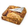 thumbnail image 2 of Wijzvio Fried Chicken Throw Blanket Soft Fuzzy Fleece Blanket For Couch Bed Living Room Decoration 40"X30", 2 of 9