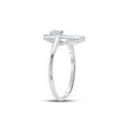 thumbnail image 4 of 14kt White Gold Womens Baguette Diamond Scattered Oval Ring 1/8 Cttw, 4 of 4