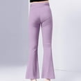 thumbnail image 7 of Hurxie Girls Flare Leggings Mid Waisted Bell Bottom Yoga Pants Purple,10 Years, 7 of 7