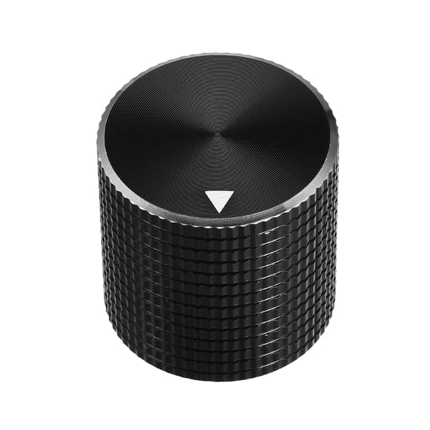 Perilla Estéreo, 25*6*25 mm Aleación de Aluminio, Perillas de Control de Volumen, Negro 1 pieza