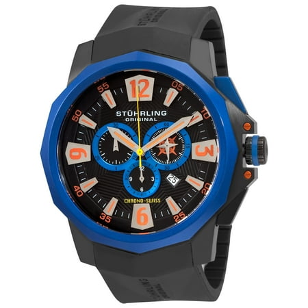 - Stuhrling Original Men's Admiral Swiss Chronograph Rubber Strap Watch