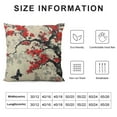 thumbnail image 6 of Acheng Oriental Cherry Branch Throw Pillow Cover Butterflies Foliage Traditional Japanese Blossom Culture Pillow Case Decorative Square Cushion for Home Couch Bed,2 Pcs White, 6 of 6
