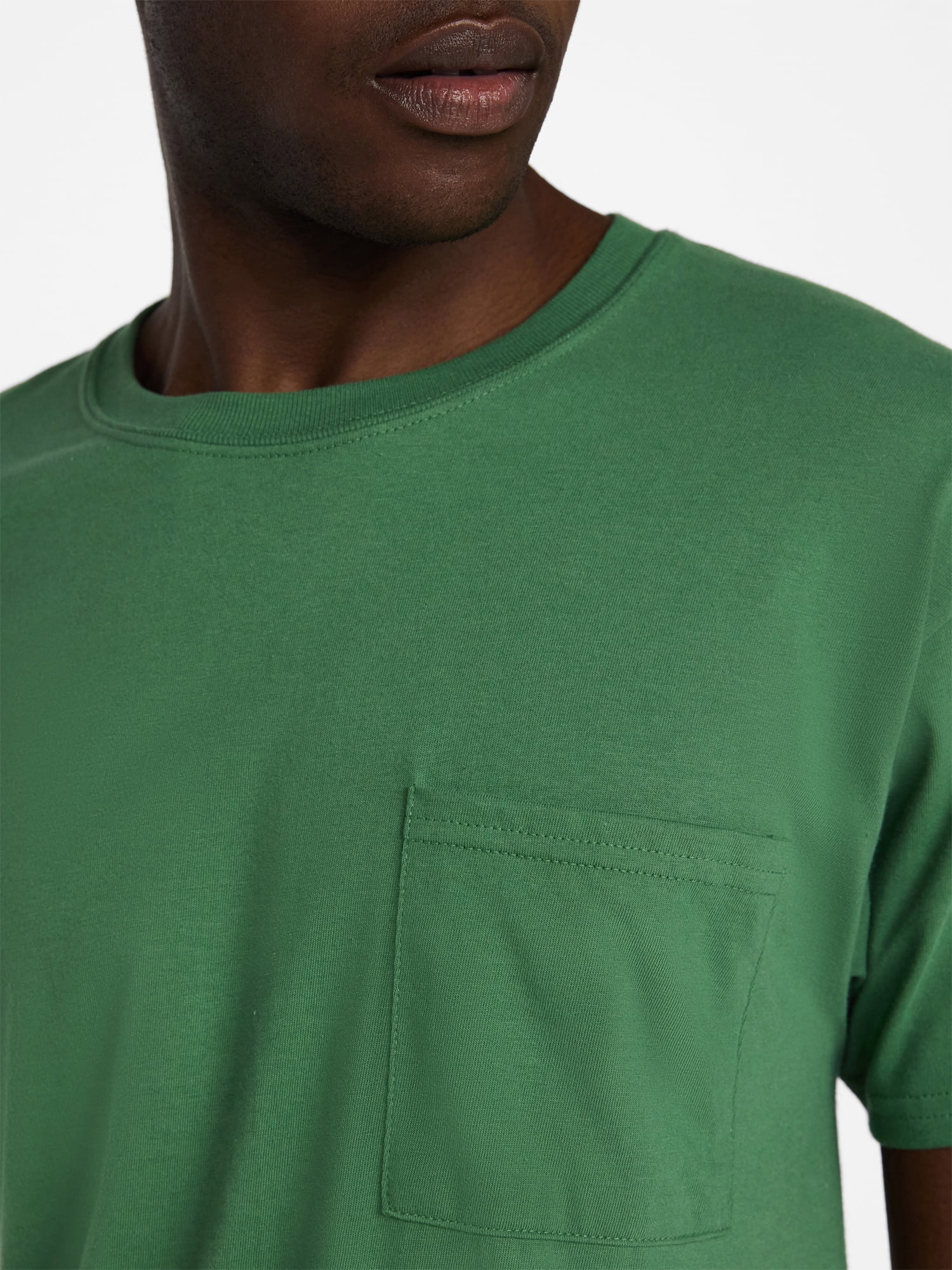 Athletic Works Men's and Big Men's Cotton Pocket Tee, Sizes XS-5XL and Tall Sizes
