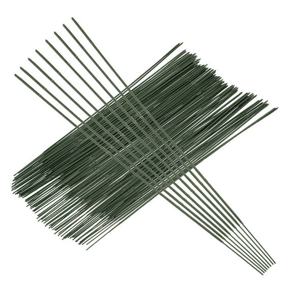 LEORX Flower Rods Floral Stem Wire Green Iron 100Pcs
