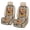 Aztec Highland Cow Cowboy Sunflower, variant on COEQINE Quilted Car Front Seat Cover 2 Pack Non-Slip Decorative Bucket Seat Cover Heavy Duty Dog Car Seat Protector Universal Fit Auto Accessories, Rustic Cow Skin Print