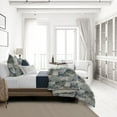 thumbnail image 4 of Thiago Linen Dark Denim Blue Comforter Set California King, 4 of 5