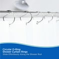 thumbnail image 3 of Kenney Rust-Resistant Metal Circular O-Ring Shower Curtain Rings, Set of 12, Chrome, 3 of 6