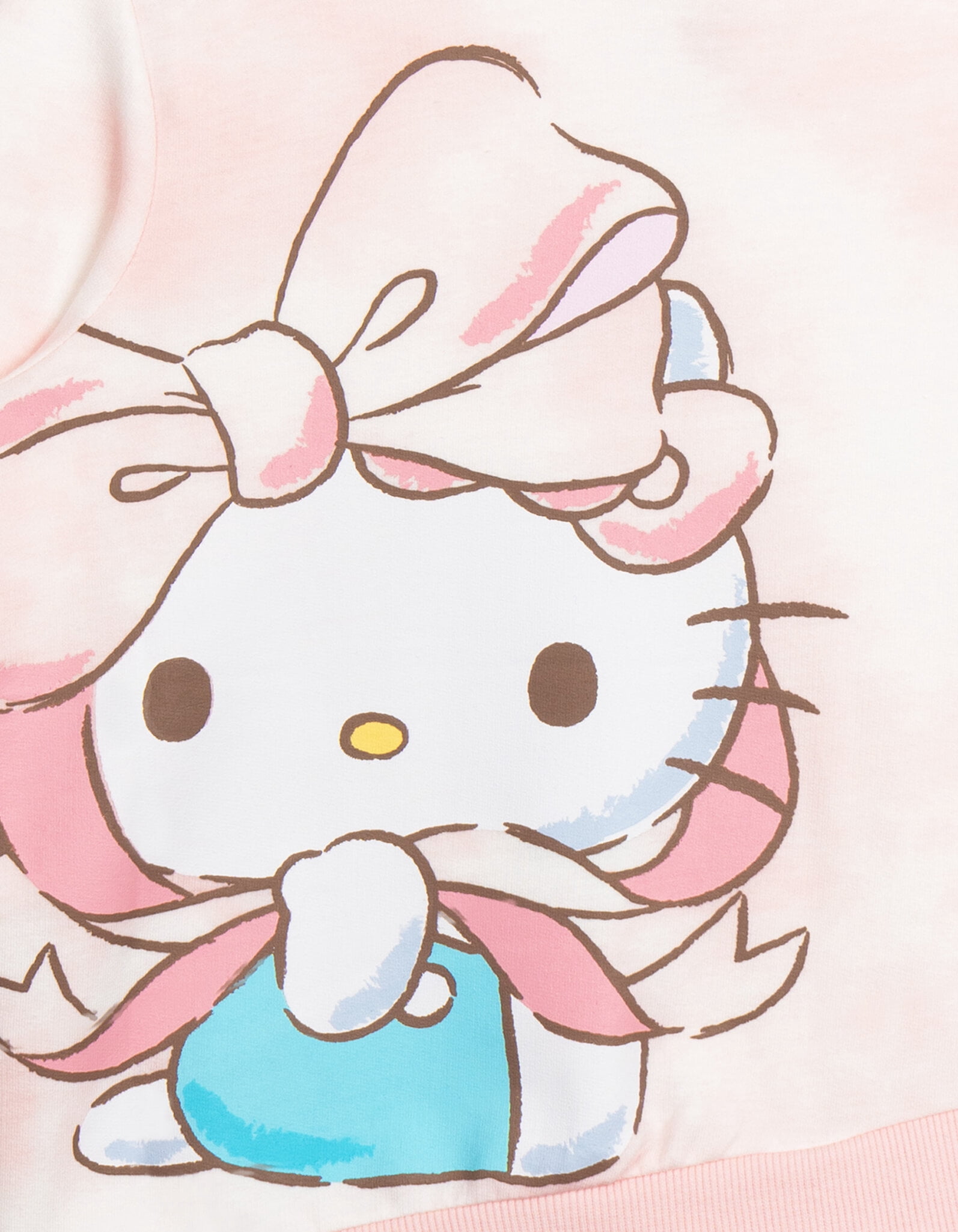 Hello Kitty French Terry Pullover Crossover Hoodie Tie Dye Toddler to Big Kid