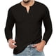 thumbnail image 1 of Blusas y camisas de manga larga con cuello redondo para hombre, cuello redondo, botones, boca plana, deportivas para hombre, blusas y camisas de manga larga con cuello redondo para hombre, 1 of 5