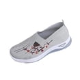 thumbnail image 2 of Orthopedic Shoes for Women,Women Wide Width Breathable Walking Comfortable Slip on Sneakers,Non Slip Arch Support Slip on Shoes Gray 9, 2 of 7