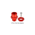 thumbnail image 3 of Uxcell Wheel Hex Hub Adapter with M4 Threaded Axle,12mm to 17mm for 1/10 RC Car Upgrade 1/8 Tires (Red), 3 of 6