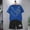 Blue, variant on HAOTAGS Sport Shorts Set for Toddler Boys(3-14), Letter Print Summer Short Sleeve Tshirts with Shorts Quick Dry Outfit Set Blue