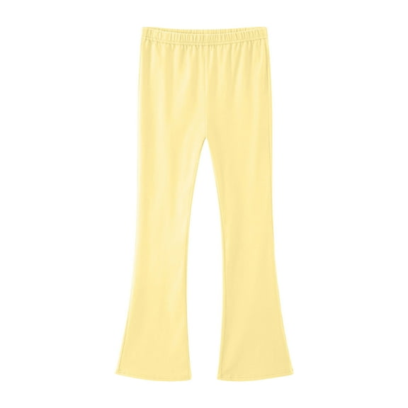 fatyb Girls Flare Leggings Casual Lightweight Dance Yoga Pants Kids High Waist Bell Bottoms for Everyday