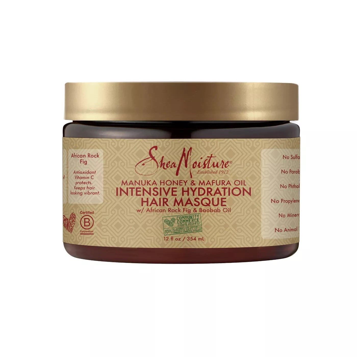 SheaMoisture Manuka Honey & Mafura Oil Intensive Hydration Hair Masque 12 Oz SheaMoisture Manuka Honey & Mafura Oil Intensive Hydration Hair Masque 12 Oz