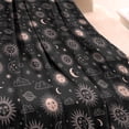 thumbnail image 3 of Black Sun Moon Cloud Planet Pattern Blanket,Comfortable Soft Flannel Throw Blanket,All Season,Warm Lightweight Blankets for Sofa Bed Couch Living Room Chair,60"x80", 3 of 4