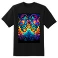 thumbnail image 2 of Plus Size Shirt for Women Black Tops for Women Short Sleeves Shirt for Women Splash Art Painting T Shirt Crewneck Shirt for Women XL, 2 of 5