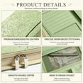 thumbnail image 6 of Embossed Floral PU Leather A4 Zippered Portfolio Organizer, 3 Ring Binder Business Padfolio with Writing Notepad, fits A4 Document and 9.7" Tablet, Professional Pad Case for Office Meeting, 6 of 6