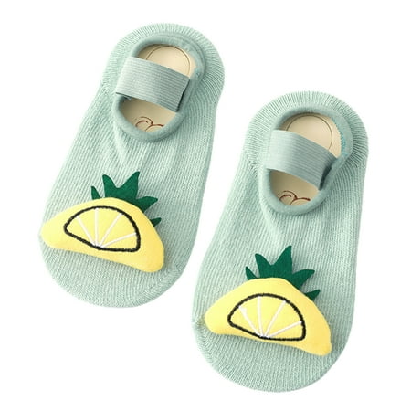 

BueatyH 1 Pair Toddler Socks Anti-skid Design Comfortable Soft Infant Cotton Ankle Socks Baby Supplies