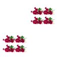 thumbnail image 4 of Toystoory 4X flor artificial planta de imitación hogar calcomanía mano de obra atractiva seda multipropósito flores falsas boda decoración Vino rojo 2piezas, 4 of 6